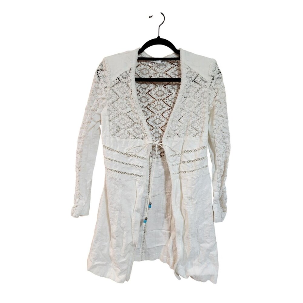 Lena Gabrielle Womens Western White Lace Long Sleeve Size 6
